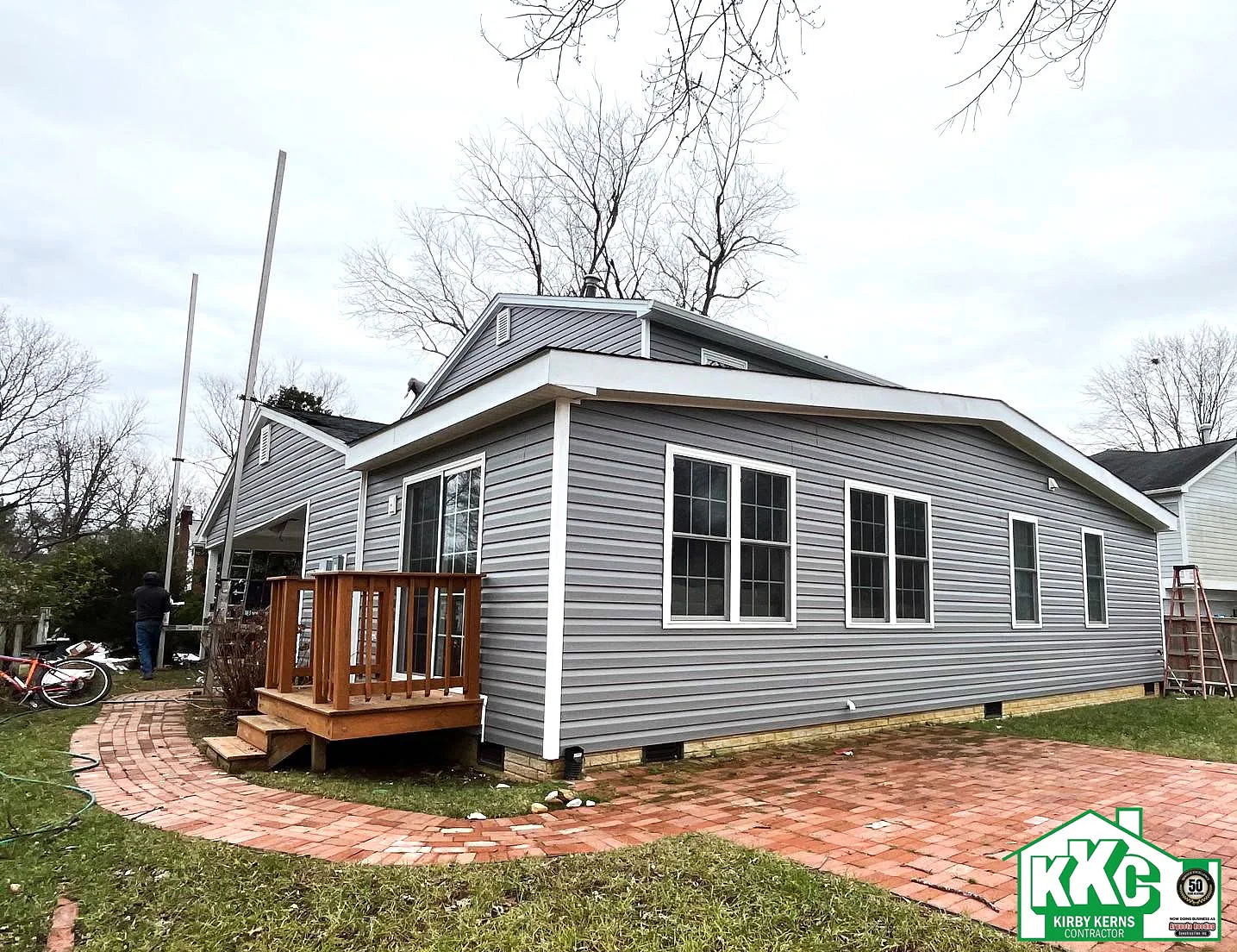 Finished siding transformation photographed by the KKC Virginia team